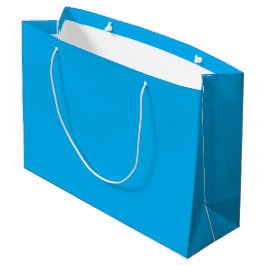 Solider Cyan-Blauer Hintergrund | Minimalistischer Große Geschenktüte