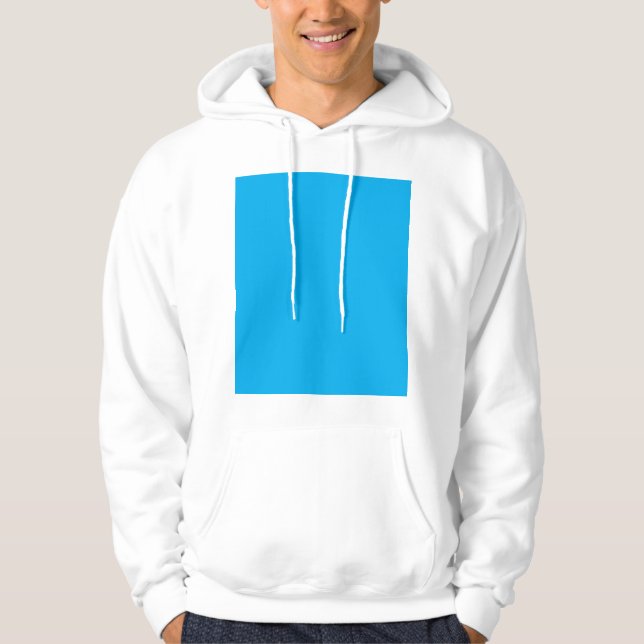 Solider Cyan-Blauer Hintergrund | Minimalistischer Hoodie (Vorderseite)