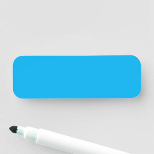Solider Cyan-Blauer Hintergrund Minimalistischer Namensschild
