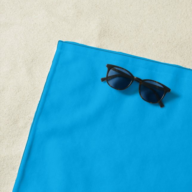 Solider Cyan-Blauer Hintergrund | Minimalistischer Strandtuch (Beispiel)