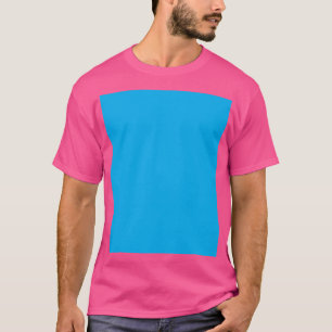 Solider Cyan-Blauer Hintergrund   Minimalistischer T-Shirt