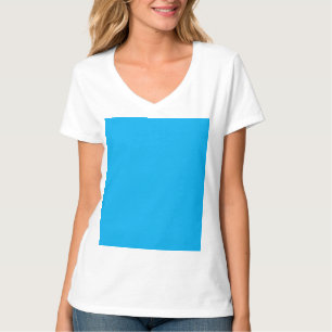 Solider Cyan-Blauer Hintergrund   Minimalistischer T-Shirt