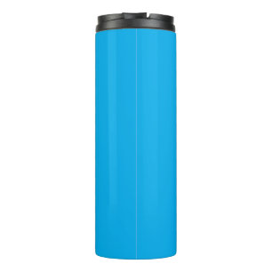 Solider Cyan-Blauer Hintergrund   Minimalistischer Thermosbecher