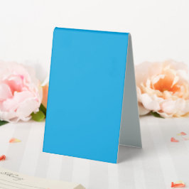 Solider Cyan-Blauer Hintergrund | Minimalistischer Tischaufsteller