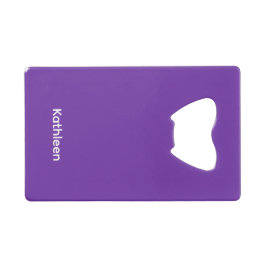 Solider Flaschenöffner mit violettem Hintergrund,