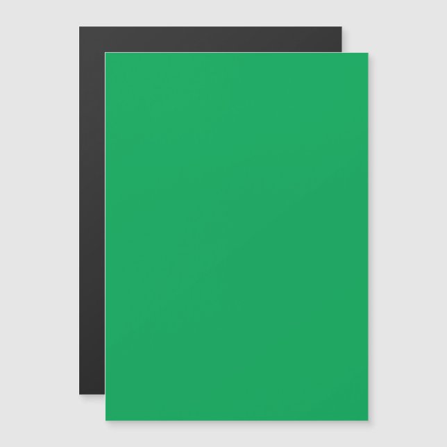 Solider grüner Hintergrund  Magneteinladung (Vorne/Hinten)