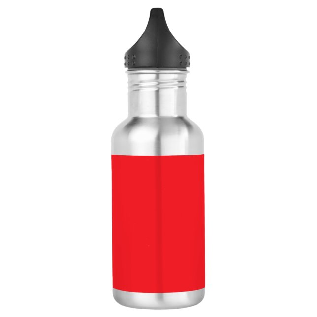 Solider roter Hintergrund  Edelstahlflasche (Links)