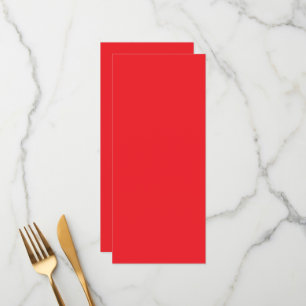 Solider roter Hintergrund  Menükarte
