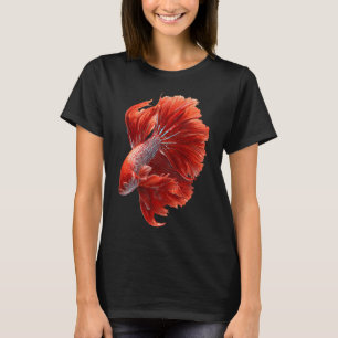Solider Roter Veiltail-Betta-Siamesischer Kampffis T-Shirt