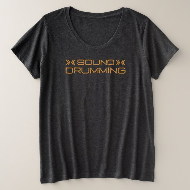 Solider trommelnder Frauen plus T - Shirt (Design vorne)
