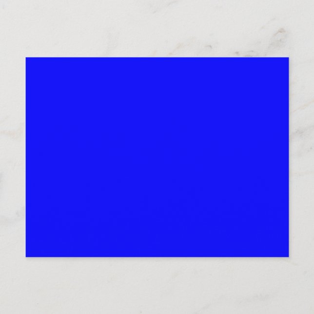 Solides 0000FF Blau Postkarte (Vorderseite)