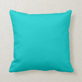 Solides aquamarines blaues Kissen