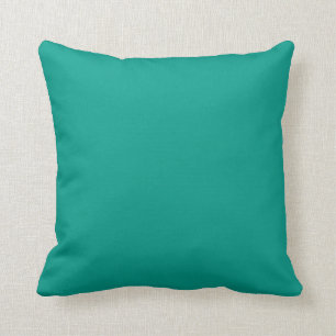 Solides aquamarines blaues Kissen