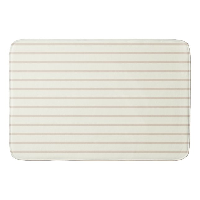 Solides Elfenbein und Mandelfarbenes minimalistisc Badematte (Vorderseite)