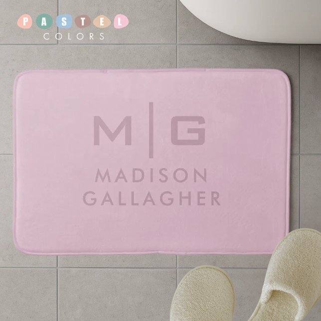 Solides sanftes Licht Pastell Orchidee Rosa Farbe Badematte (Solid Soft Light Pastel Orchid Pink Color Bath Mat
)