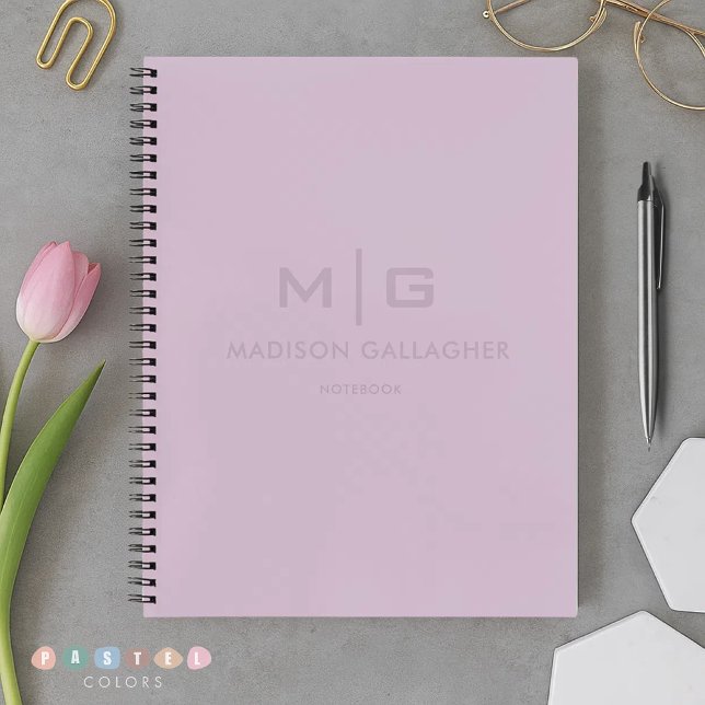 Solides weiches Licht Pastell-Lavendel-Lila Farbe Notizbuch (Solid Soft Light Pastel Lavender Purple Color Notebook
)