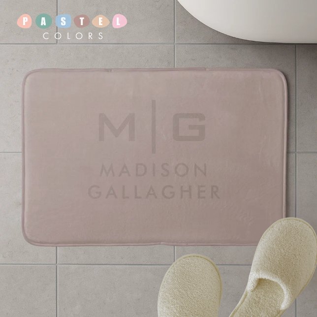 Solides, weiches, pastellfarbenes Tan Cotta-Beige Badematte (Solid Soft Light Pastel Tan Cotta Beige Color Bath Mat
)