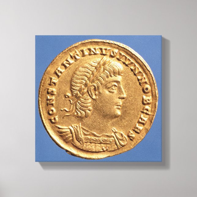 Solidus of Constantine II Caesar cuirassed Leinwanddruck (Vorderseite)