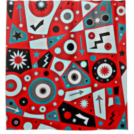 Solidus Red Galactic Duschvorhang