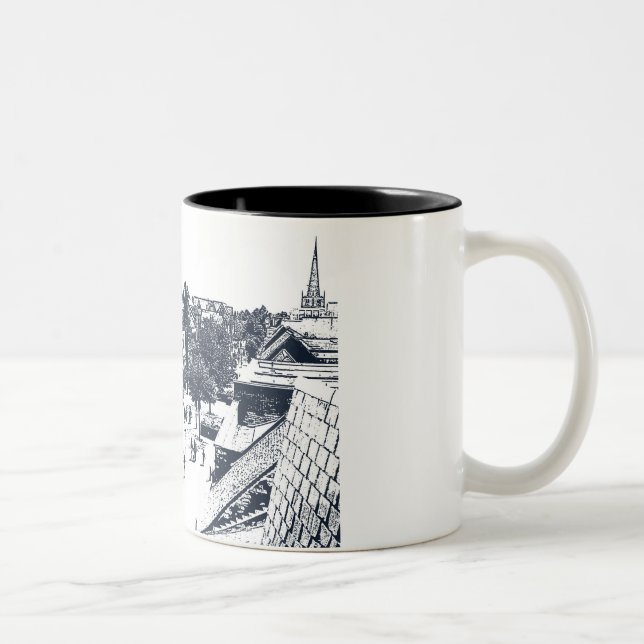 Solihull Hautpstraße-Bild-Tasse Zweifarbige Tasse (Rechts)