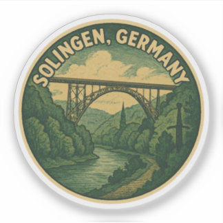 Solingen Germany Bridge Landscape Aufkleber
