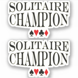 Solitaire Champion Vinyl Aufkleber