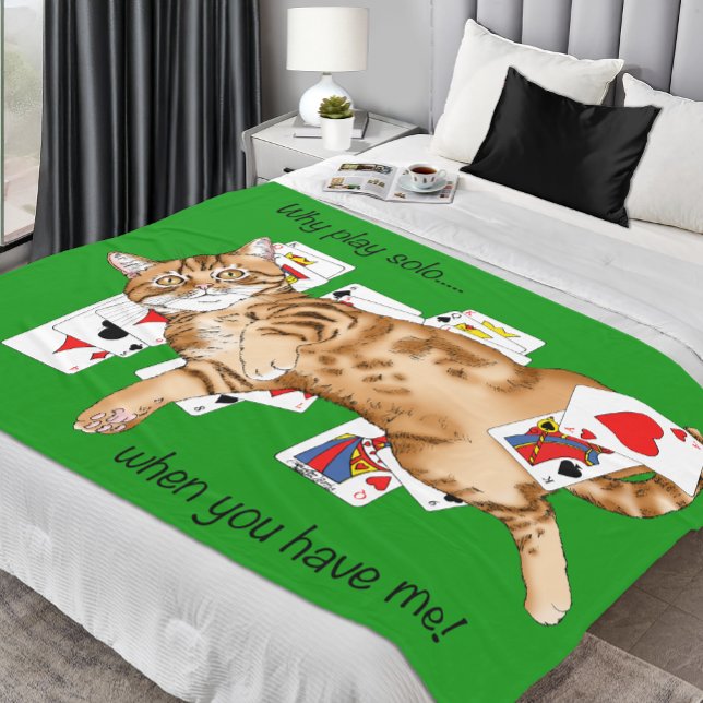 Solitaire Game Cards Cat Fleecedecke (Von Creator hochgeladen)