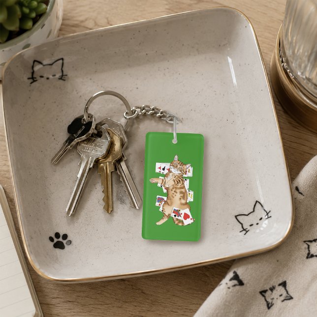 Solitaire Game Cards Cat Schlüsselanhänger (Von Creator hochgeladen)