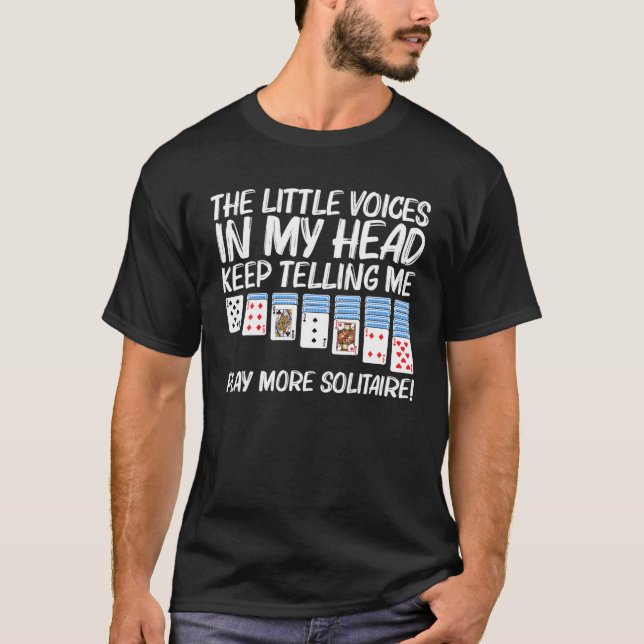 Solitaire-Geschenk für Männer Frauen-Karte Spiel S T-Shirt (Vorderseite)