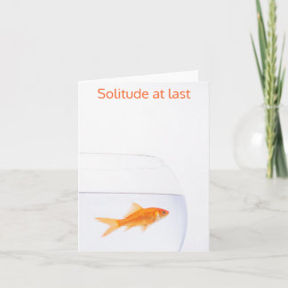 Solitarier Goldfisch Karte