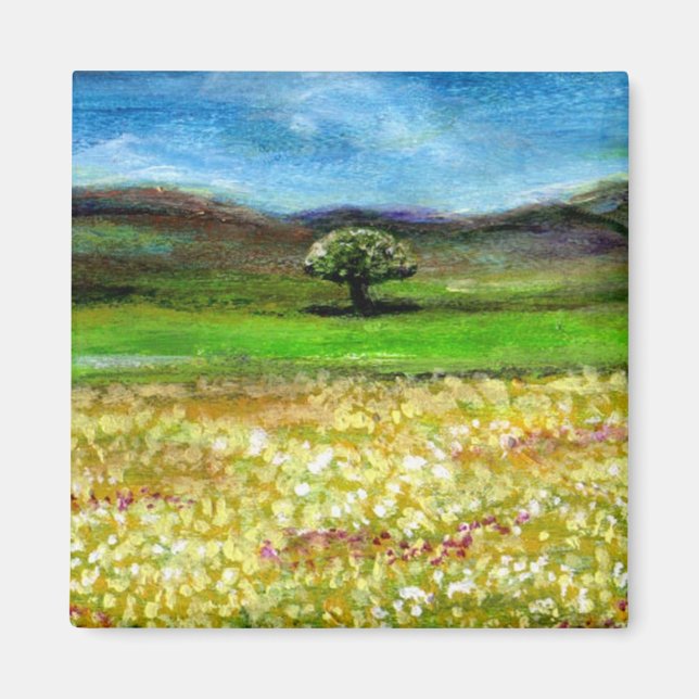 SOLITÄRISCHER BAUM IM BEREICH DER GELBEN BLUME, TU MAGNET (Vorne)