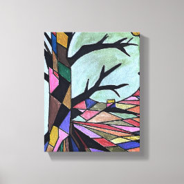 SOLITÄRISCHER BAUM IM MONLIGHT LEINWANDDRUCK