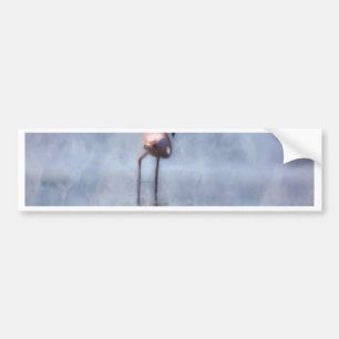 Solitary Flamingo Watercolor Autoaufkleber