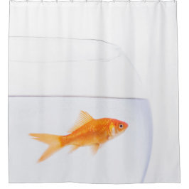 Solitary Goldfish Duschvorhang