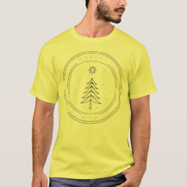Solitary Pine Abzeichen - Einzelner Baum Nordstern T-Shirt