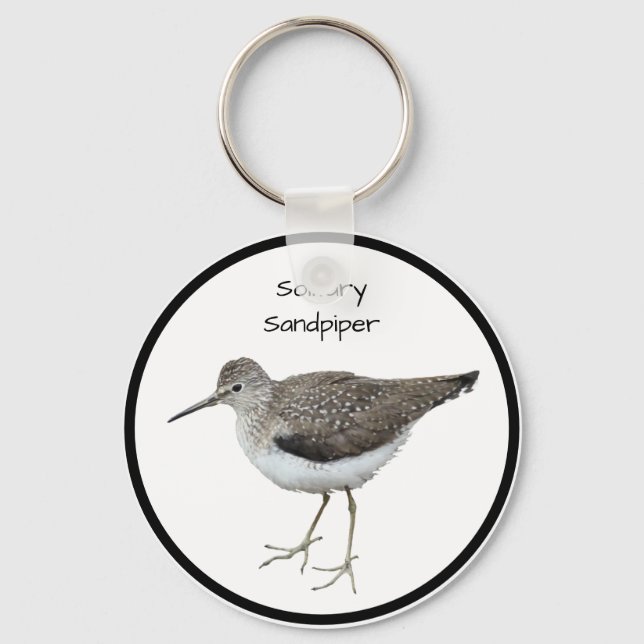 Solitary Sandpiper Schlüsselanhänger (Vorderseite)