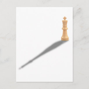 Solitary Whiite King Postkarte
