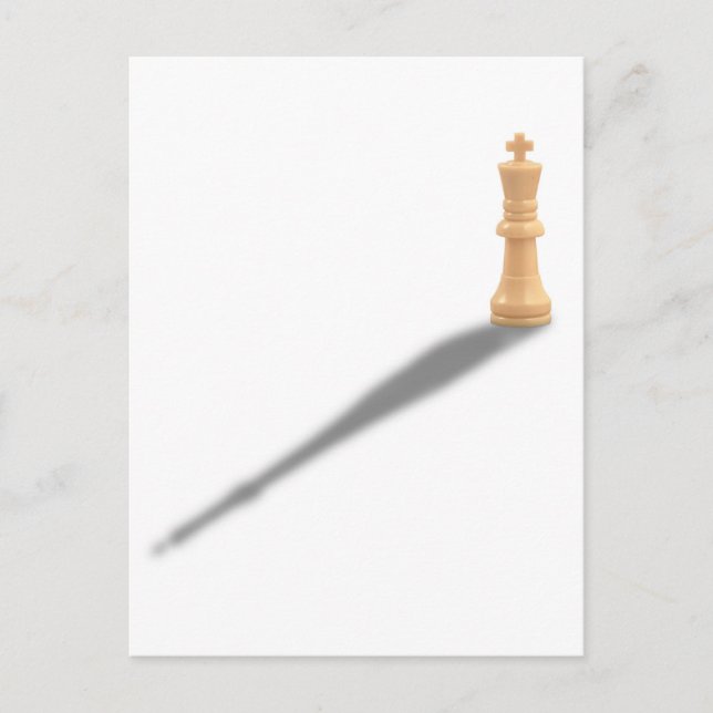 Solitary Whiite King Postkarte (Vorderseite)