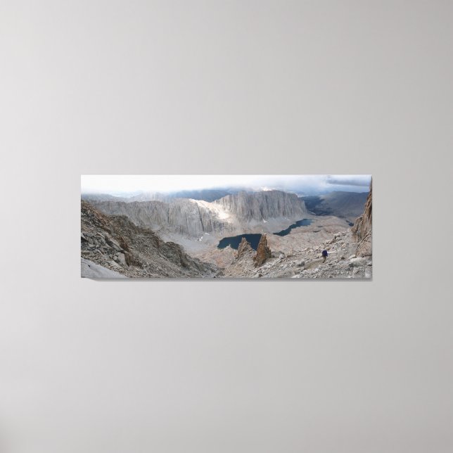 Solitary Wiker, Mountains, Lake, Fine Art Leinwanddruck (Vorderseite)