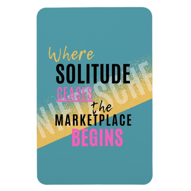 Solitude Introspection Introvertierte Nietzsche Zi Magnet (Vertikal)