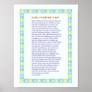Soll ich Thee vergleichen? - Ein Liebe Gedicht - Poster