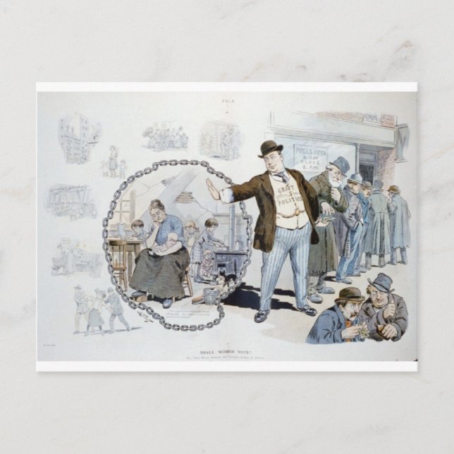 Sollen Frauen wählen? Postkarte (Vorderseite)