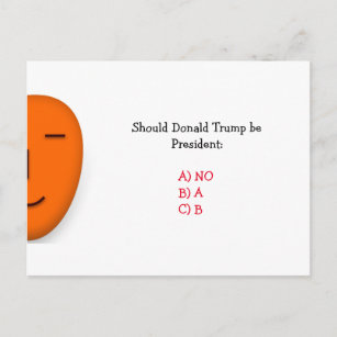 Sollte Donald Trump Präsident sein   Funny Postcar Postkarte