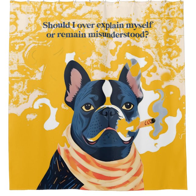 Sollte ich mich übertreiben erklären duschvorhang (Vorderseite)