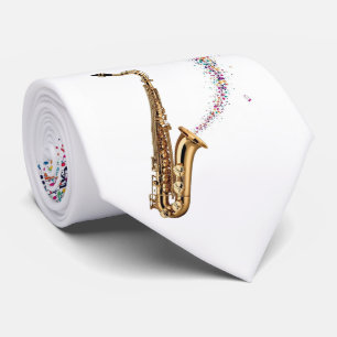 Solo de saxophone - cravate personnalisée pour hom