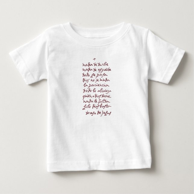 Solo Dios basta (Lass nichts stört dich) Baby T-shirt (Vorderseite)