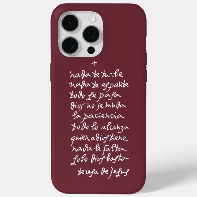 Solo Dios basta (Lass nichts stört dich) Case-Mate iPhone Hülle (Rückseite)