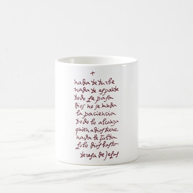 Solo Dios basta (Lass nichts stört dich) Kaffeetasse (Mittel)