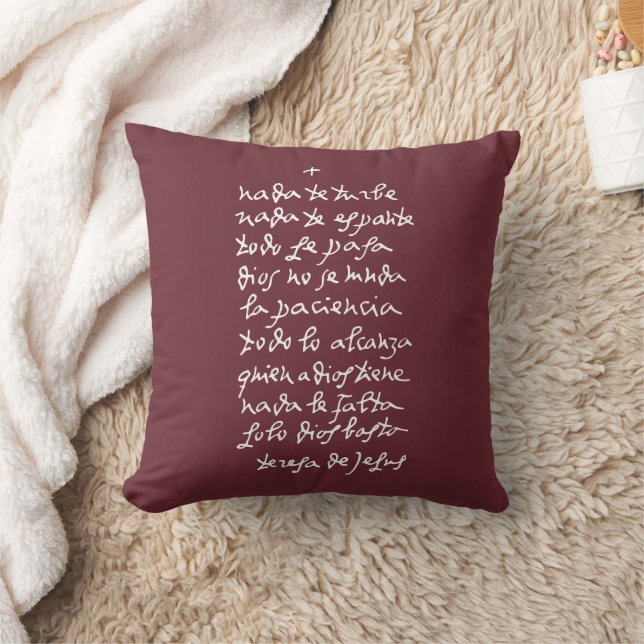 Solo Dios basta (Lass nichts stört dich) Kissen (Decke)