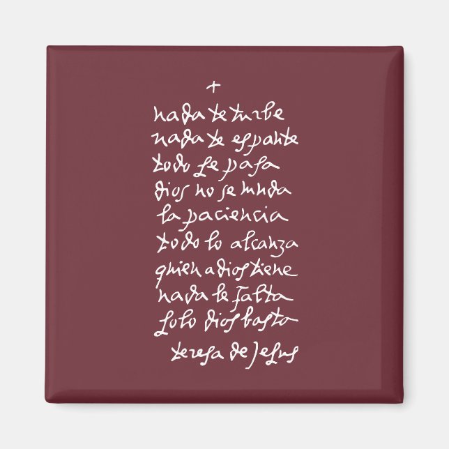 Solo Dios basta (Lass nichts stört dich) Magnet (Vorne)